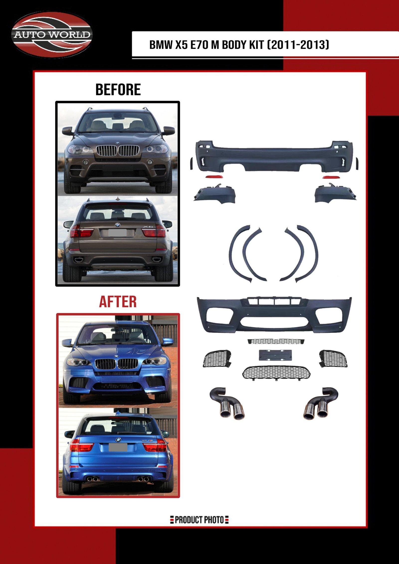 Protège Capot Auto Bra Pour BMW X5 E70 2006-2013 - Simili Cuir - Anti-Gravier Insectes