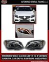 MERCEDES-BENZ W205 C-CLASS HEADLAMP (15-18) W/LIGHT BAR & SQ INDICATION, CLEAR LENS/FULL HOUSING, HALOGEN UPGRADE