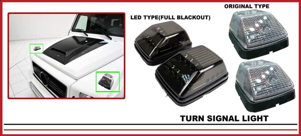 AutoTecknic Smoked Front LED Turn Signal - Mercedes-Benz W463 G-Class