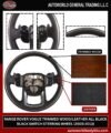 RANGE ROVER VOGUE TRIMMED WOOD/LEATHER ALL BLACK BLACK SWITCH STEERING WHEEL (2005-2013)