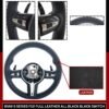 BMW 5 SERIES F10 FULL LEATHER ALL BLACK BLACK SWITCH STEERING WHEEL (2011-2016)