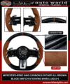 NEW AMG CARBON BROWN STEERING MERCEDES-BENZ AMG CARBON/LEATHER ALL BROWN BLACK SWITCH STEERING WHEEL (2021+)
