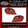 PEUGEOT 206 RED LED TAILLAMPS (2001-2005)