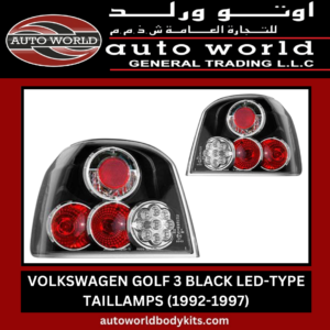 VOLKSWAGEN GOLF 3 BLACK LED-TYPE TAILLAMPS 1992-1997 VOLKSWAGEN GOLF 3 BLACK LED-TYPE TAILLAMPS (1992-1997)